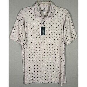 NWT Mizzen Main Versa Polo Performance Shirt Men M Trim Fit Geometric AOP